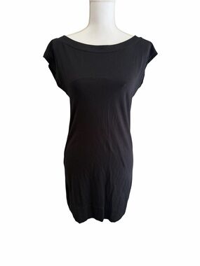 Express Black Cap-Sleeve Tunic Top